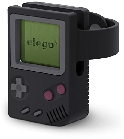 elago W5 Ladestation Ständer Kompatibel mit Apple Watch Serie 11/10/9/8/SE3/SE2/7/6/SE/5/4/3/2/1 (46mm, 45mm, 44mm, 42mm, 41mm, 40mm, 38mm) - Nachtmodus [Patent angemeldet] (Schwarz)