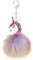 Toyvian Einhorn Schlüsselanhänger mit Bommel Anhänger Weihnachten Pompom Taschenanhänger Plüsch Schlüsselbund für Kinder Mädchen Handtasche Schlüssel Auto (Lila)