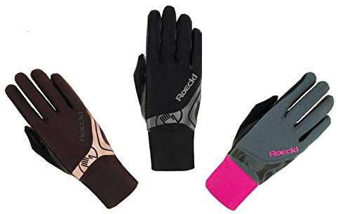 Roeckl Sports Roeck Melbourne Handschuh, Unisex, Reithandschuhe, Touchscreen, Grau 8,5