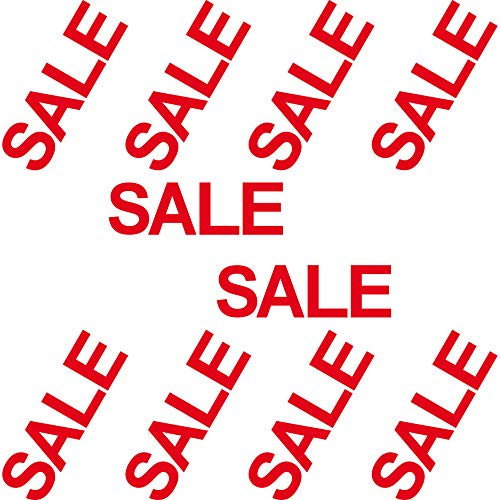 GreenIT 10 Aufkleber 30cm Sale Schriftzug Tattoo Deko Folie für Schaufenster Fenster Scheibe (rot)
