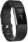 INF Ersatzarmband kompatibel mit Fitbit Charge 2, Zubehörarmband, Wechselarmband, Sport Uhrenarmband, Silikon, schwarz, Large
