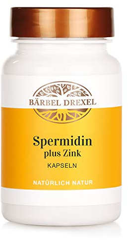 BÄRBEL DREXEL® Spermidin Kapseln Hochdosiert plus Zink, natürliche Formel aus Weizen- und Buchweizenkeimen (60 Stk) Höchste Reinheit, vegane Herstellung Deutschland, Spermidine
