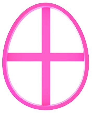 LissieLou Mini Easter Egg with Bow Easter Cookie Cutter Fondant Icing Stamp Embosser - Pink