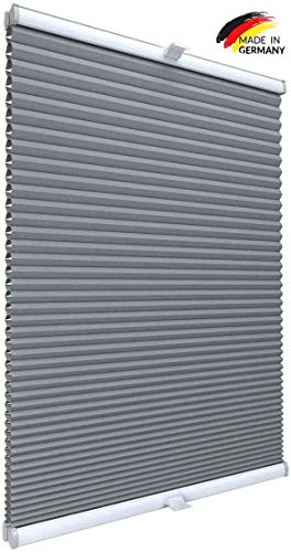 Gardinen21 Thermo Klemmfix Wabenplissee ohne Bohren |Waben Plissee im Wunschmaß |Maßgefertigt für Türen & Fenster |Sonnenschutz, Sichtschutz, Schallschutz, 100% Verdunkelung