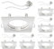ledscom.de 6 Stück Deckeneinbaurahmen RIR Einbaurahmen weiß matt eckig (LED/Halogen/MR16/50mm) inkl. GU5.3 Fassung