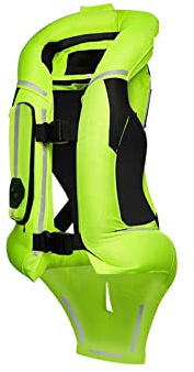 Reiter Aufblasbare Weste Motorradweste Mit Airbag Professionelles Airbag-System 0.1 Zweiter Trigger Motorradreiten, Reitsport, Off-Road Anti-Fallen-Airbag-Weste (Color : Green, Größe : L)