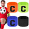 Jinlaili 4 Stück FußBall Captain Armband, Fußball Spielführer-armbinde, Elastische Kapitänsbinde Armbinde, Verstellbare Spielführerbinde, Fußballspiel Armbinden, für Mehrere Ballsportarten