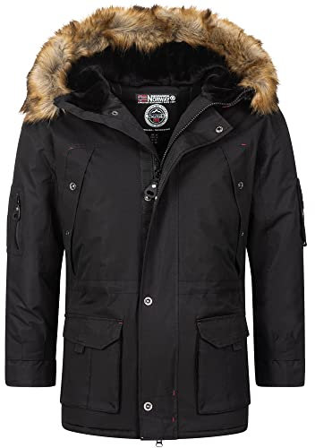 Geographical Norway Herren Winter Parka Abiosaure Black - XL - mit UD Bandana