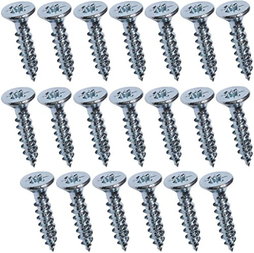 AERZETIX - C44783 - Lot de 20 - Vis à bois - Ø3x16mm - en acier zingué métal - tête fraisée - à empreinte cruciforme pozidriv - couleur argent