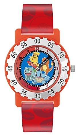 Pokémon Jungen Analog Quarz Uhr mit Silikon Armband POK4194