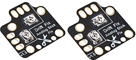 2 x bastone analogico Drift Fix mod maniglia bilanciere piastra di regolazione gioco maniglia joystick drift riparazione bordo per PS4 PS5 Xbox One Xbox Series X S controller (nero)