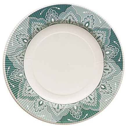 EX.TRA. Piatti Piani di Carta a Righe KASBAH 27 cm 8 Pezzi