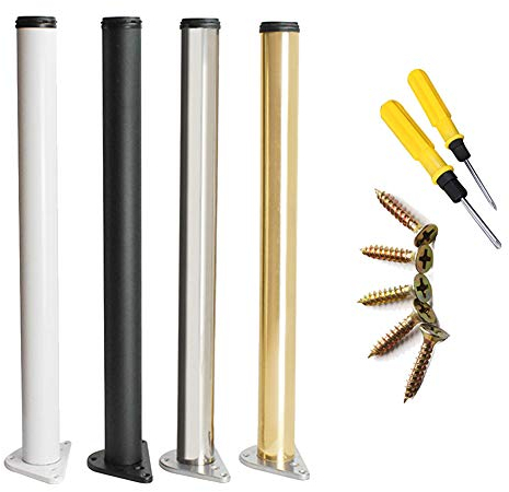 DuANgu Tischbeine aus Metall, h?henverstellbar von 0 bis 30 mm, Stützbeine für Küchenarbeitsplatten,bartischfu?, mit Schrauben