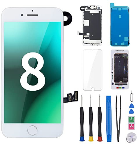 Risidamoy Für iPhone 8 Bildschirm Ersatz mit Home-Taste 4,7 Zoll Weiß für iPhone SE 2. 2020 Bildschirm Ersatz