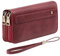 GAEKEAO Portafoglio Donna Grande, Portamonete Vegan in Pelle, Porta Tessere Blocco RFID, Portacarte di Credito, Porta Tessere, Borsellino Doppia Cerniera, Idee Regalo
