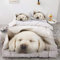 YASMENG Bettwäsche Hundemotiv 155x220 Kinder Jungen Labrador Weiß 3D Bettwäsche Weich Mikrofaser Bettwäsche 3 Teilig für Jugendliche Kinder Zimmer Deko mit Reißverschluss und 2 Kissenbezüge 80x80 cm