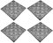 ACAN Tradineur - Pack 4 de Baldosas/Losetas para Exterior - Fabricado en Plástico - Ideal para Piscina, terrazas, jardín - Desmontable y Antideslizante - 30 x 30 cm - Color Gris