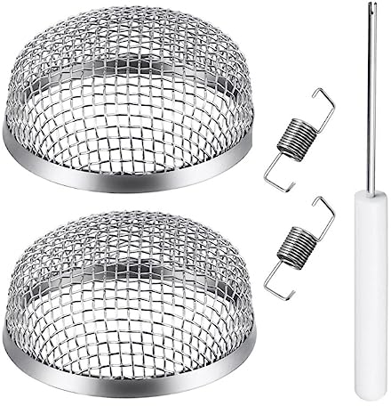2 Pack Flying Insect Screen Stainless Steel RV Oven Vent Cover Mesh with Tool Camping Accessories
