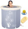 GJXJY Aufblasbare Tragbare Badewanne Faltbar Badewanne 70x65cm für Erwachsene Rund Klappbare Plastikwanne Kleiner Platz für Hydrotherapie Spa Time Basenbad Salzbad Eisbad Erwachsene