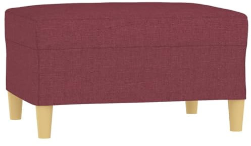 vidaXL Repose-Pied Pouf de Chambre à Coucher Tabouret de Canapé Meuble de Salle de Séjour Maison Intérieur Rouge Bordeaux 70x55x41 cm Tissu
