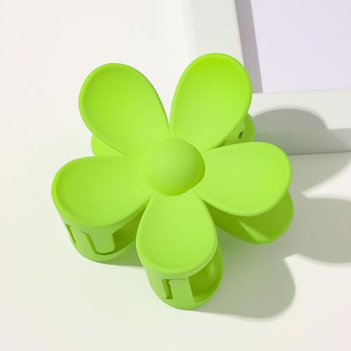 1 pinzas para el pelo de flores para mujer, horquillas para el pelo de flores, pinzas antideslizantes de plástico para el pelo, accesorios para el cabello para mujeres y niñas, para uso diario, verde