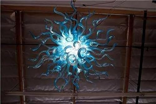 YAOYIYAO Long lustre allumant l'éclairage moderne de lustre floral d'intérieur en verre de Murano