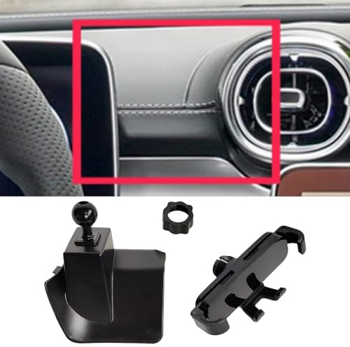 GMDUHK Support de téléphone portable pour voiture Mercedes Benz ABS 360° compatible avec tous les smartphones de 4 à 7  (classe C 2022 W206)