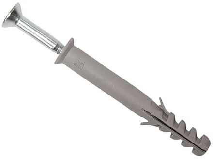 MasonMate MAMFF880 Nylon Frame Fixing 8 80mm Box of 100 Hammer, Grey