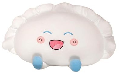 FVPKYUR Knödelkissen Plüschtier,Gefülltes Knödelkissen | Niedliches Cartoon-Knödel-Kissenspielzeug - Aufwendiges Dekokissen-Spielzeug im Knödel-Design für Wohnzimmer, Spielzimmer, Kinderzimmer, Couch,