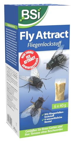 BSI Fly Attract Natural - 6 recharges x 40 g - pour piège à Insectes - Jaune