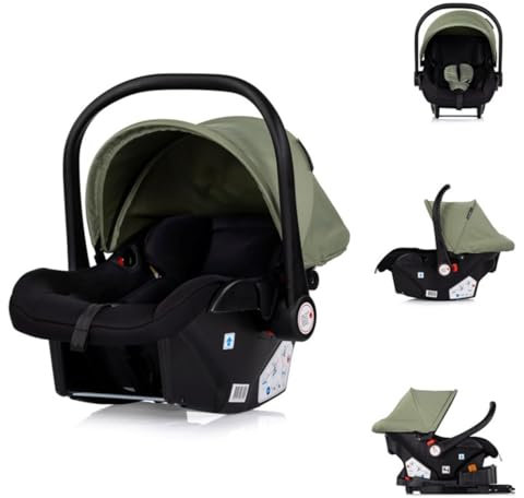 Chipolino Babyschale Vista i-Size (40-87cm) Gruppe 0+, Sonnendach, 3D-Kissen, Farbe:grün