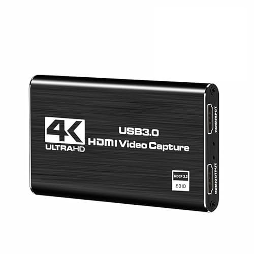 4K Video Capture Card, HD Multimedia -Schnittstelle zu USB C 3.0 Gaming Capture -Karte für Streaming, PC, 1080p 60fps, Plug and Play, Video -Streaming