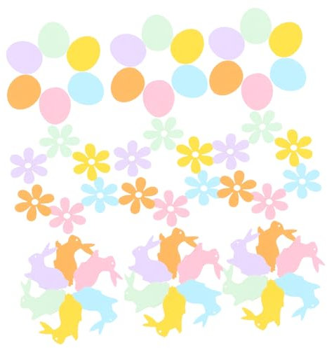 Lurrose 100 Stück Kaninchen-Osterei-konfetti Konfetti- Ei Dekorationen Hase Thematisiert Hasen-konfetti- Dekoration Kaninchen Klein Konfetti-Eier Thema Party Streut Junge Papier
