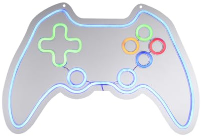 Just Light. LED Wandleuchte Controller mehrfarbig Deko Gamepad, 60x40cm | USB, Grösse XL, Gaming Room, Dekoration, bunt
