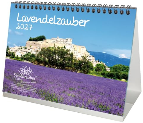 Lavendelzauber DIN A5 Tischkalender für 2027 Lavendel - Seelenzauber