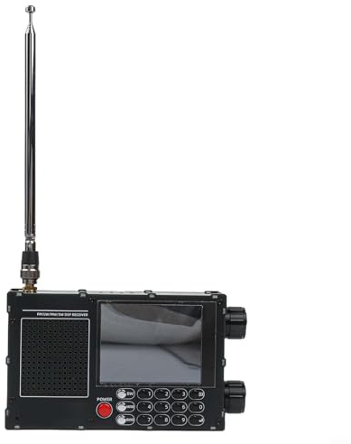 Snowchecking DP-666 TEF6686 Radio portatile a onde corte, con batteria da 5000 mAh, ricevitore FM AM a banda completa, display LCD RDS da 28 pollici, per riduzione del rumore DSP, per viaggi (nero)