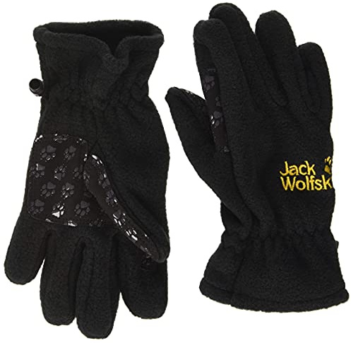 Jack Wolfskin Unisex - Kinder Handschuhe Fleece, black, 128, 1901861-6000128