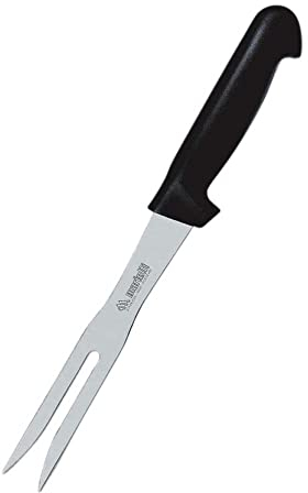 Marietti Forchetone 193A - Tenedor anatómico para trinchar o dar la vuelta a la carne, color negro