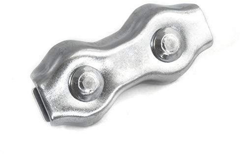 5 pcs acier galvanisélire serre-câbles a 2 boulons 6mm zingue