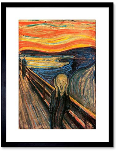 Wee Blue Coo Edvard Munch Scream Old Master Reproduction Framed Wall Art Print