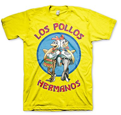 Breaking Bad Officially Licensed Merchandise Los Pollos Hermanos T-Shirt (Yellow)