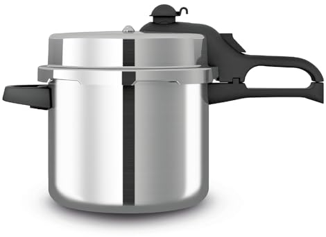 Tower T80210 High Dome Aluminium Pressure Cooker with Stay Cool Handles, 5.5L, Silver