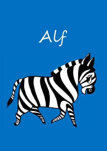Alf: individualisiertes Malbuch / Notizbuch / Tagebuch - Zebra - A4 - blanko