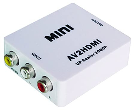 Aukson P97C Composite Cinch 3RCA auf HDMI Adapter - Video & Audio Konverter für PAL/NTSC - Unterstützt TV, DVD, Sky, VHS, STB, Blu-ray - Mit USB-Netzkabel