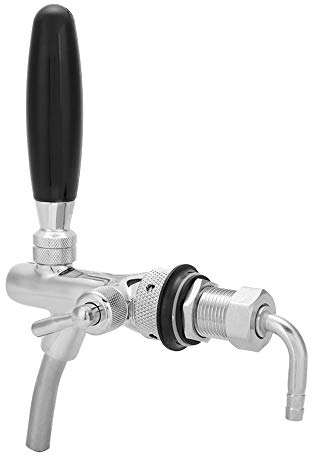 G5 / 8 Grifo de Dispensador de Cerveza Ajustable Grifo de Control de Flujo de Chrome de Acero Inoxidable para el Hogar Bar Beer Brewing(Silver)