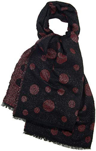 Cara Mia Glitzer-Schal für Damen Winter Viskose Baumwolle Maxi XXL Schwarz Rot