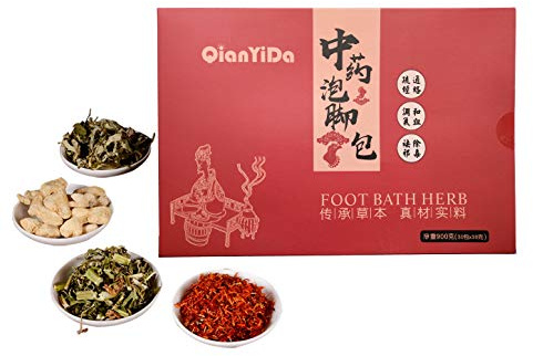 QianYiDa Foot Bath Herb, Foot Soak Herbal Chinese Medicine for Foot Reflexology Herbs 31oz 中药泡脚足浴包 真材实料 老姜 红花 艾草 益母草 900g