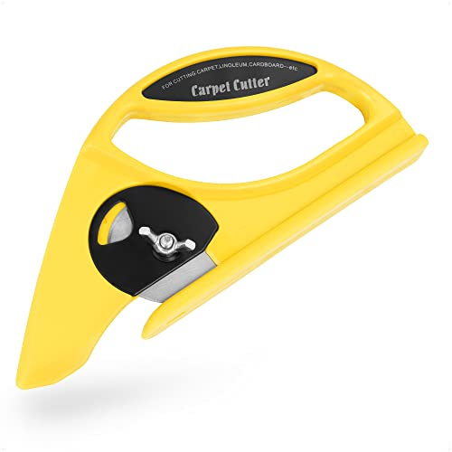 BFG Carpet Knife Cutter - 45mm Diameter Blade, Disc Cutter with Hand and Surface Protection, Durable ABS Handle, Great for Sizing Carpet, Linoleum, Other Floor Covering, and Cutting Cardboard