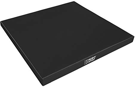 NiroSport Turnmatte 100 x 100 x 8 cm Weichbodenmatte Gymnastikmatte Fitnessmatte Sportmatte Trainingsmatte Bodenmatte Schutzmatte, (Schwarz)