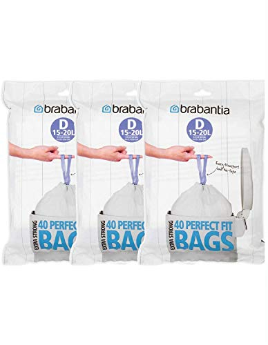 Brabantia Bin liners D 15-20 Litre (120 Bags in Total)